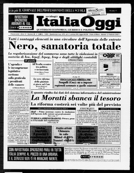 Italia oggi : quotidiano di economia finanza e politica